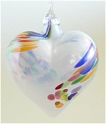 Heart Feather Twist Christmas Ornament